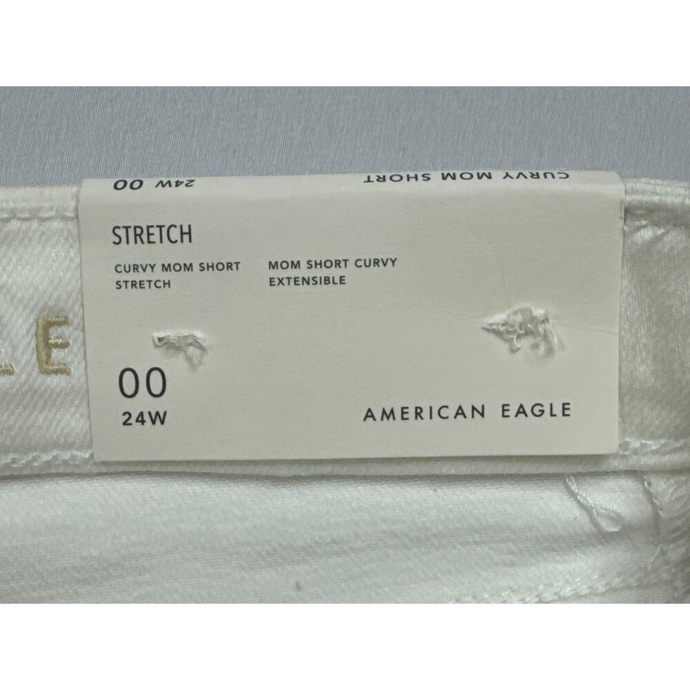 NWT American Eagle Women's Curvy Mom Short White Shorts - 00 (25x2.5)* - Picture 5 of 8